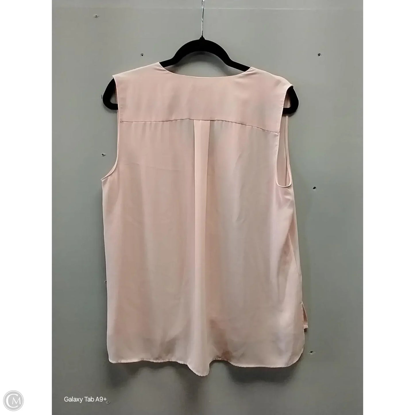 Blouse Sleeveless By Ann Taylor In Peach, Size: L