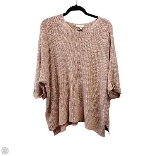 Sweater Short Sleeve By Easel In Peach, Size: S