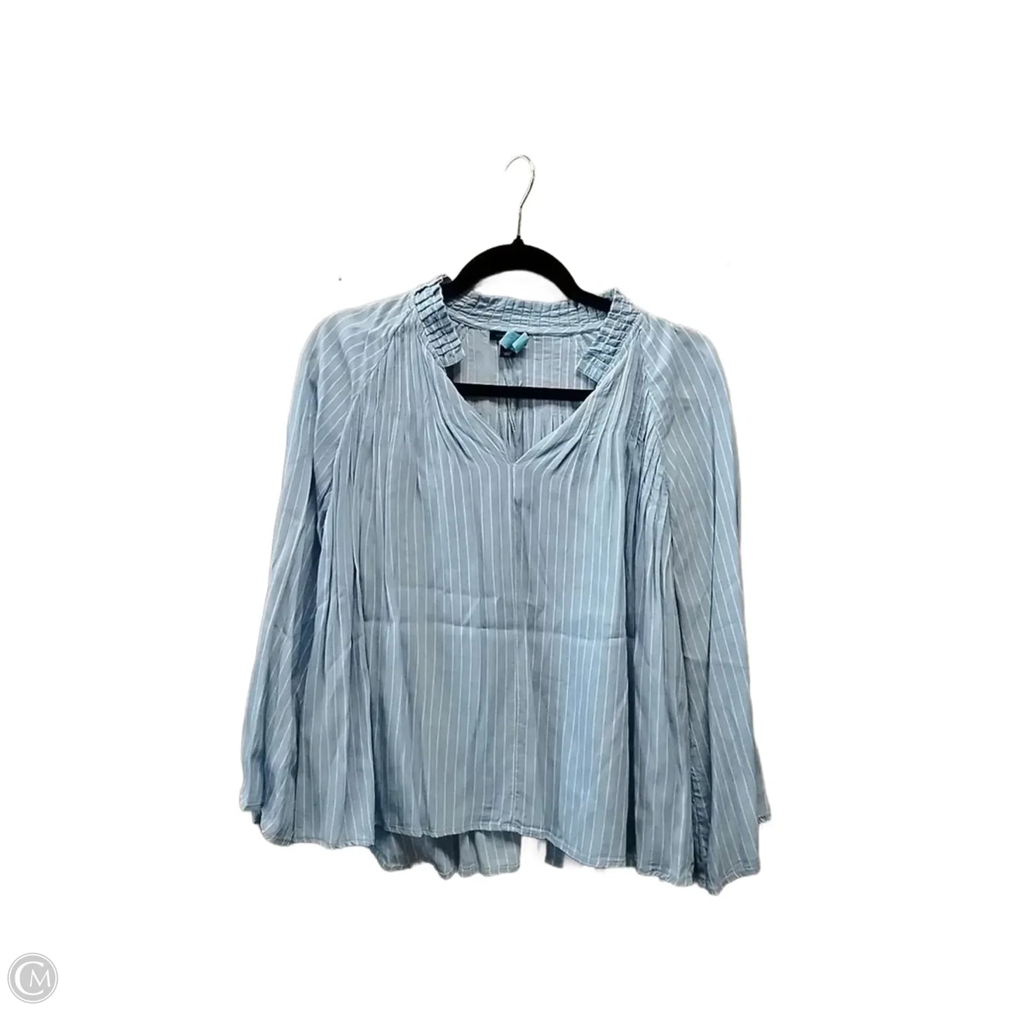 Blouse Long Sleeve By Ann Taylor In Striped Pattern, Size: Xs