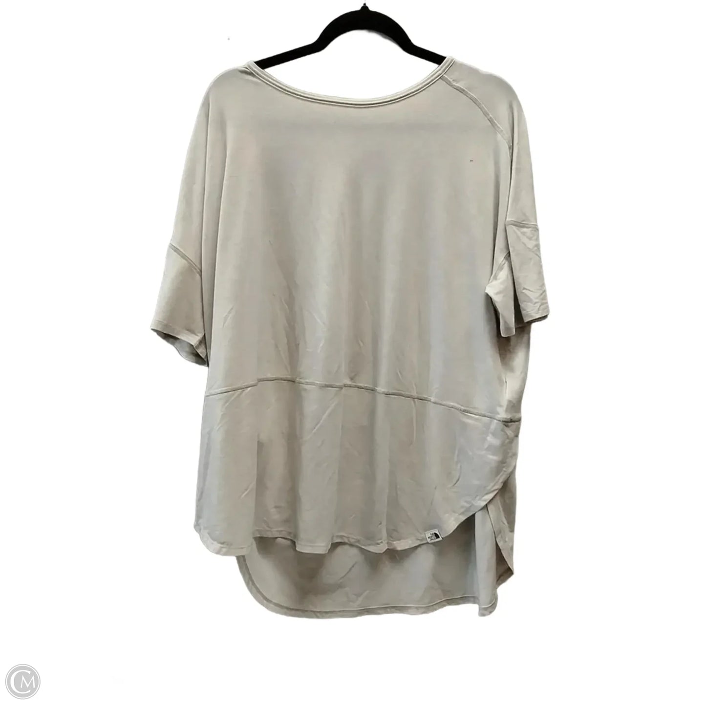 Athletic Top Short Sleeve By The North Face In Cream, Size: L