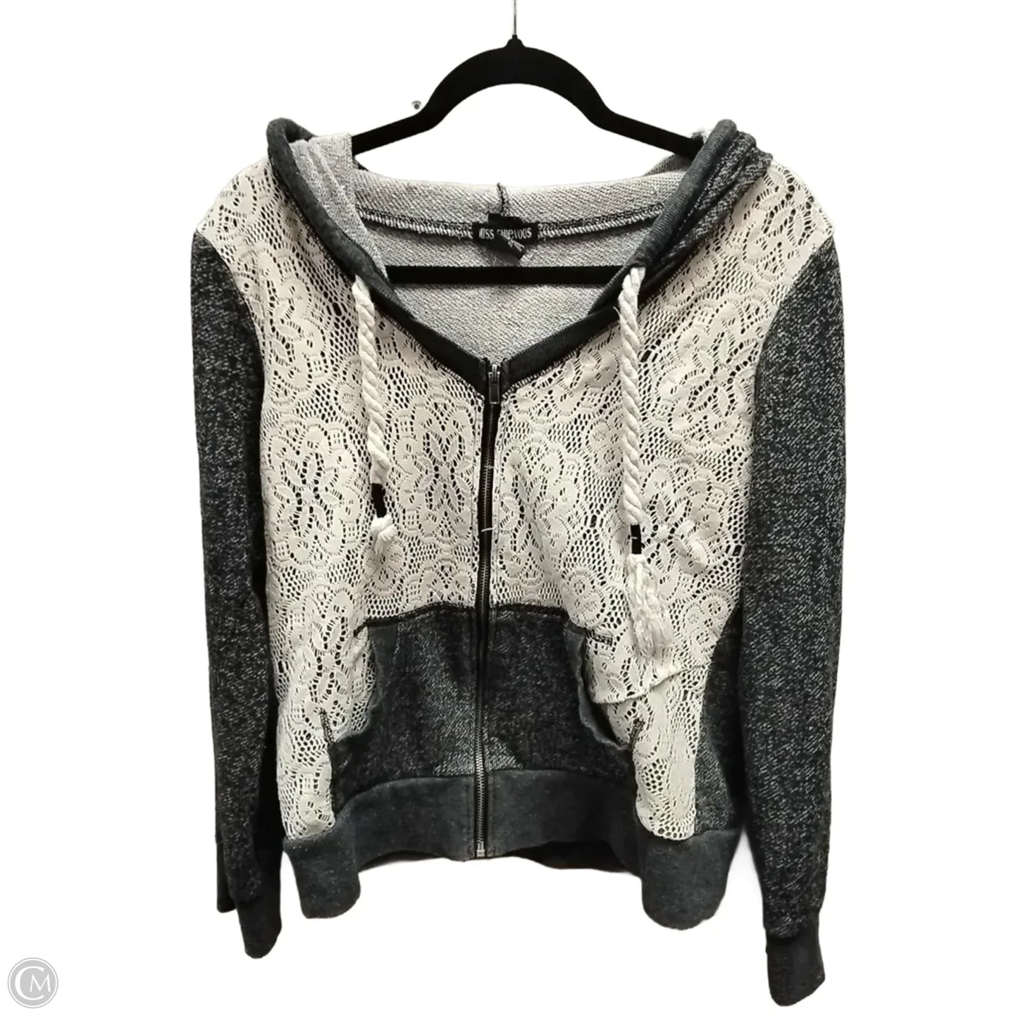 Sweatshirt Hoodie By Miss Chievous In Grey, Size: Xl