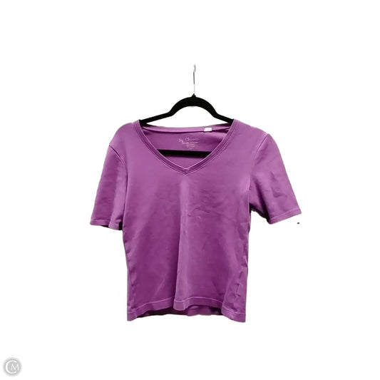 Top Short Sleeve Basic By Chicos In Purple, Size: S