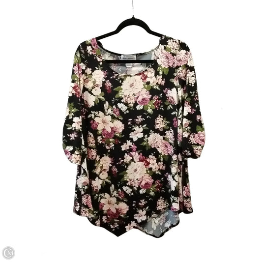 Top Long Sleeve By Clothes Mentor In Floral Print, Size: 2x