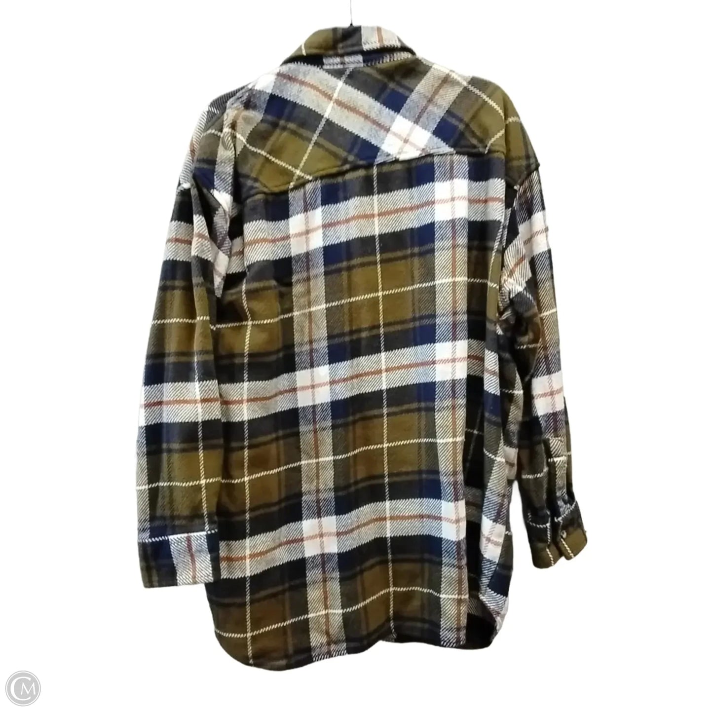 Jacket Shirt By Natural Reflections In Plaid Pattern, Size: 1x