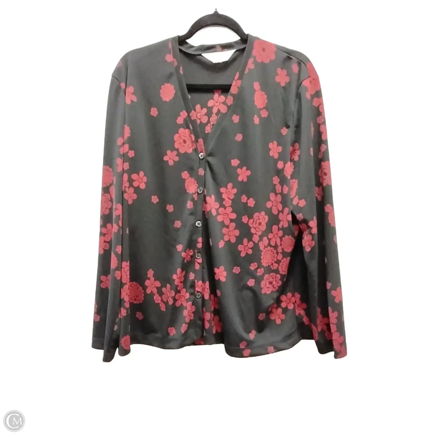 Top Long Sleeve By Outfit Jpr In Black & Red, Size: 2x