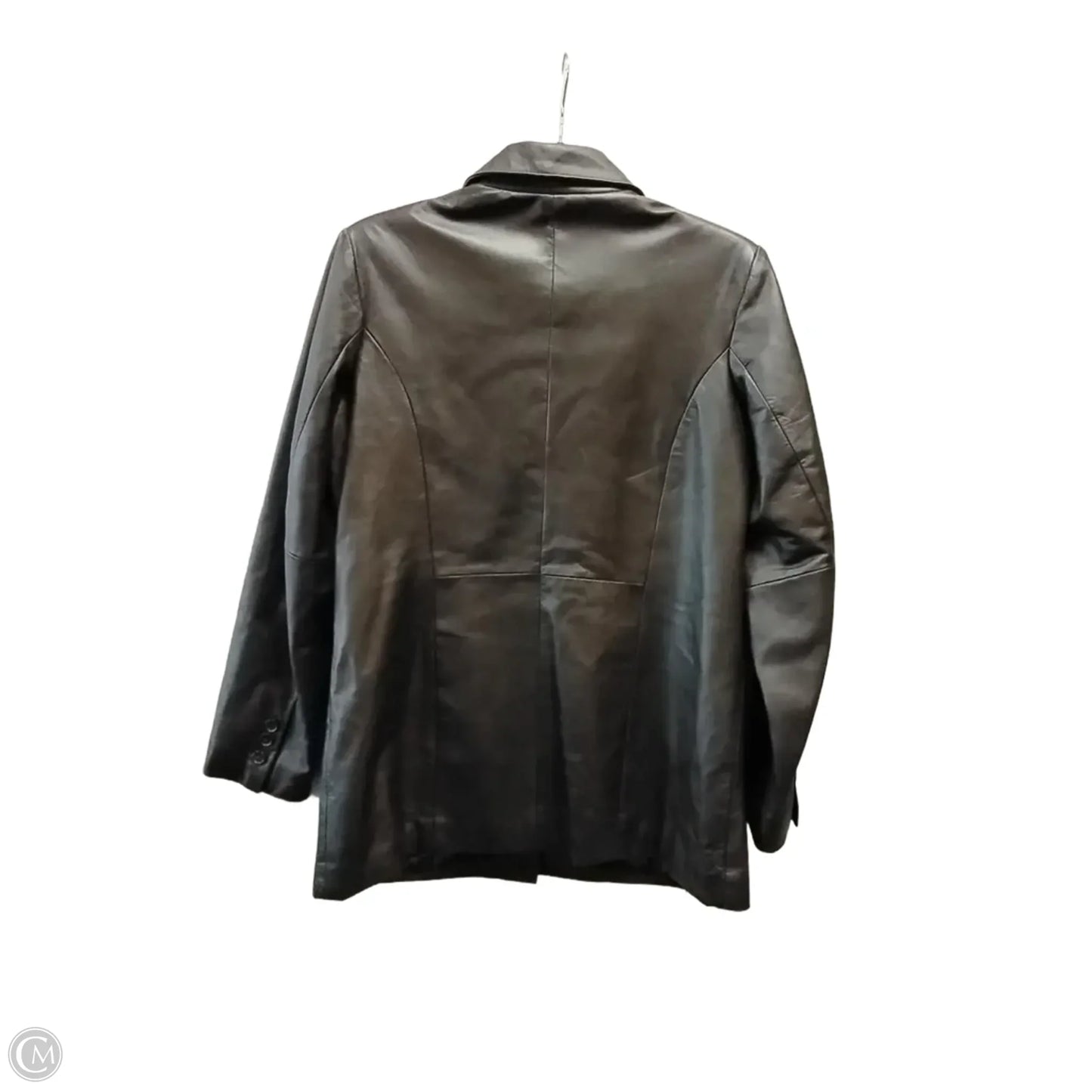 Jacket Leather By Dialogue Qvc In Brown, Size: S