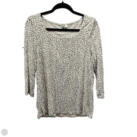 Top Long Sleeve By Elle In Animal Print, Size: L