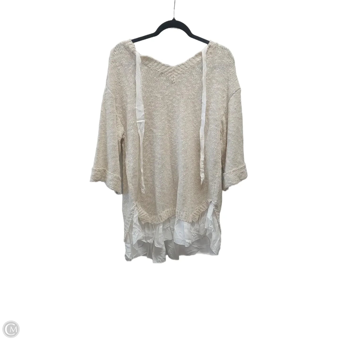 Sweater By Easel In Cream, Size: M