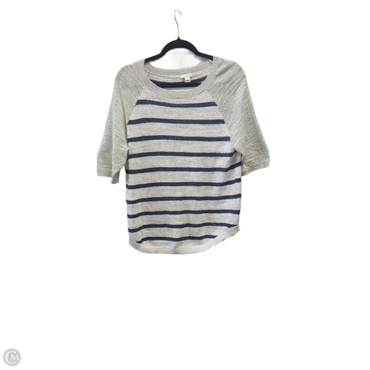 Top 3/4 Sleeve By J. Crew In Striped Pattern, Size: M