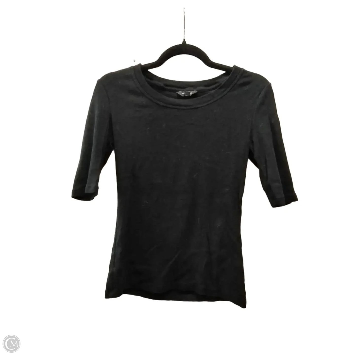 Top 3/4 Sleeve Basic By Banana Republic In Black, Size: S