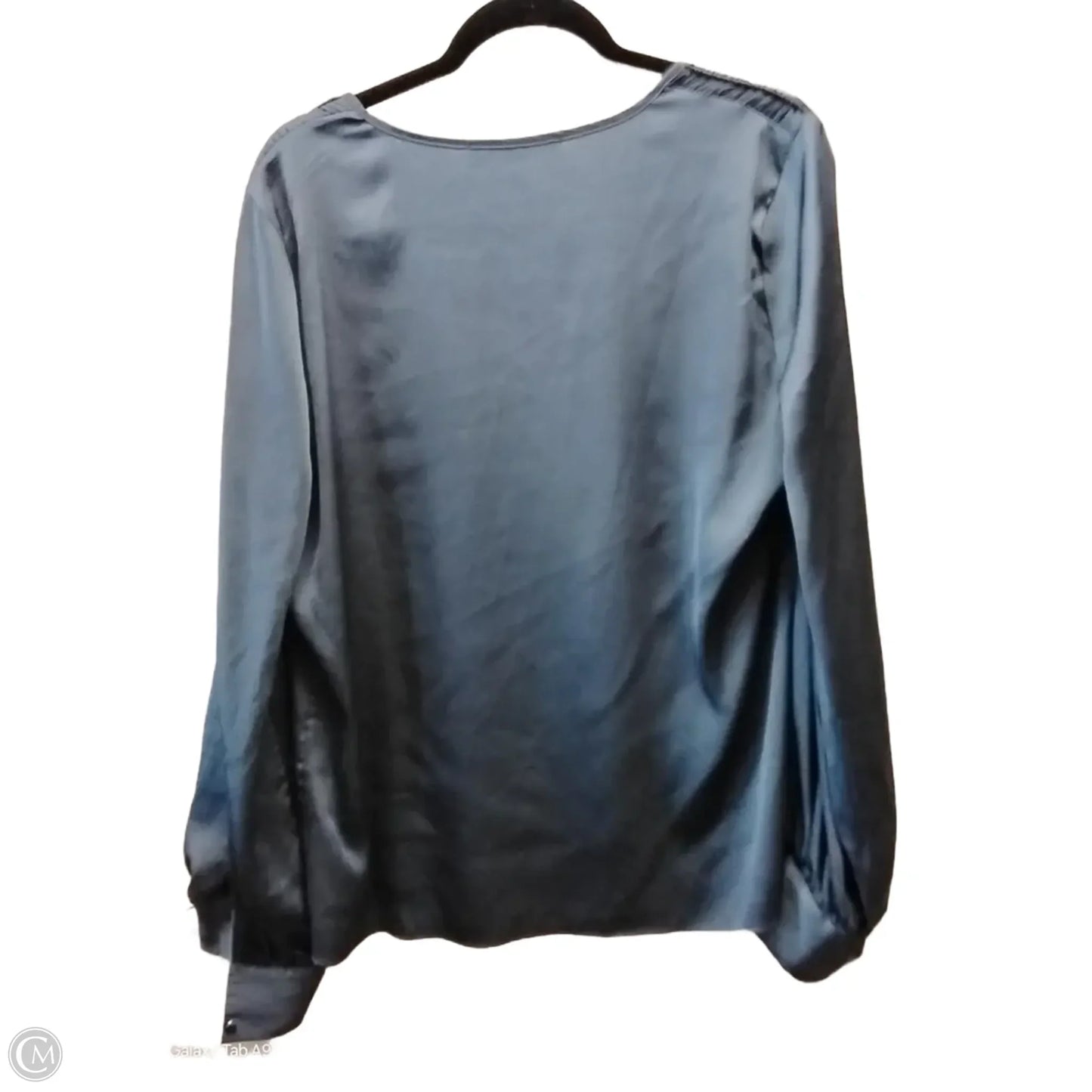 Blouse Long Sleeve By White House Black Market In Grey, Size: M