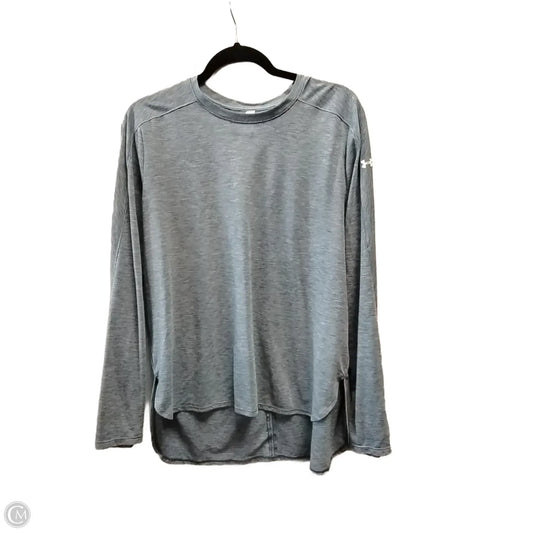 Athletic Top Long Sleeve Crewneck By Under Armour In Grey, Size: L
