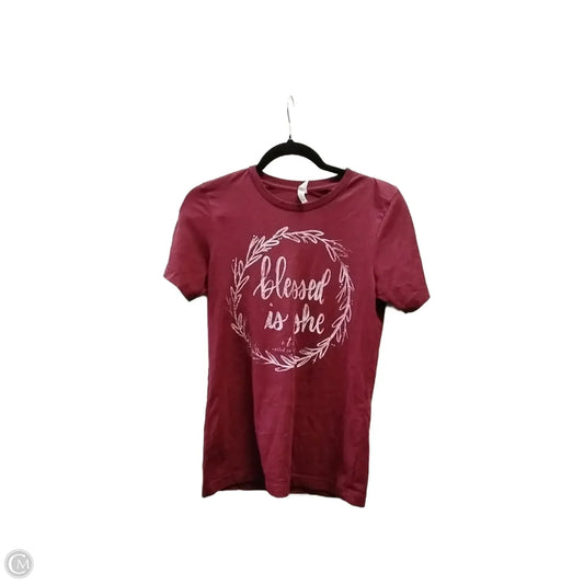 Top Short Sleeve Basic By Canvas In Mauve, Size: S