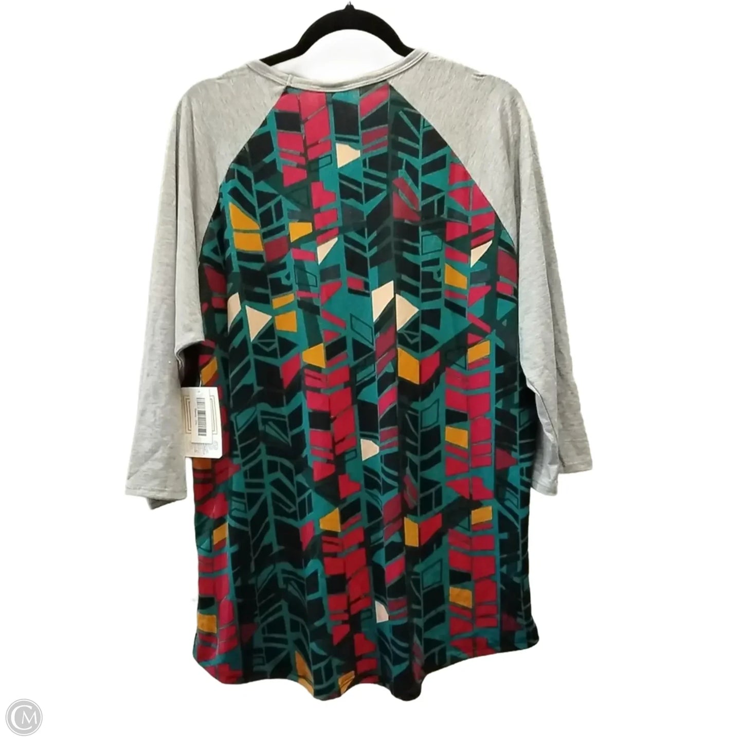 Top Long Sleeve By Lularoe In Geometric Pattern, Size: 2x