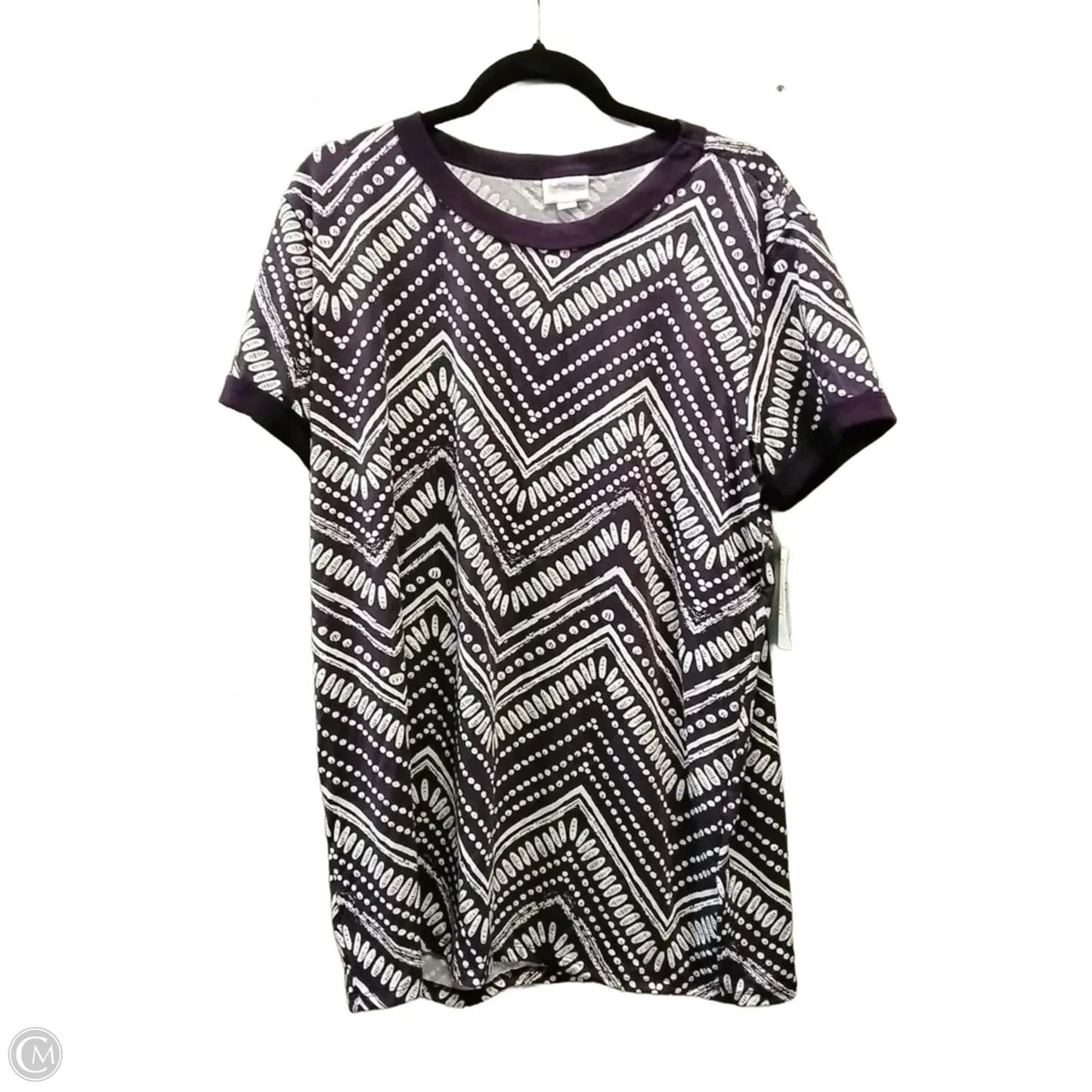 Top Short Sleeve By Lularoe In Paisley Print, Size: Xl