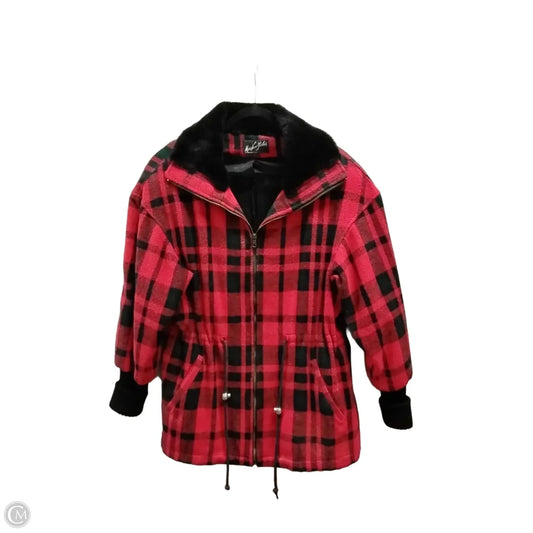 Coat Peacoat By Clothes Mentor In Checkered Pattern, Size: S