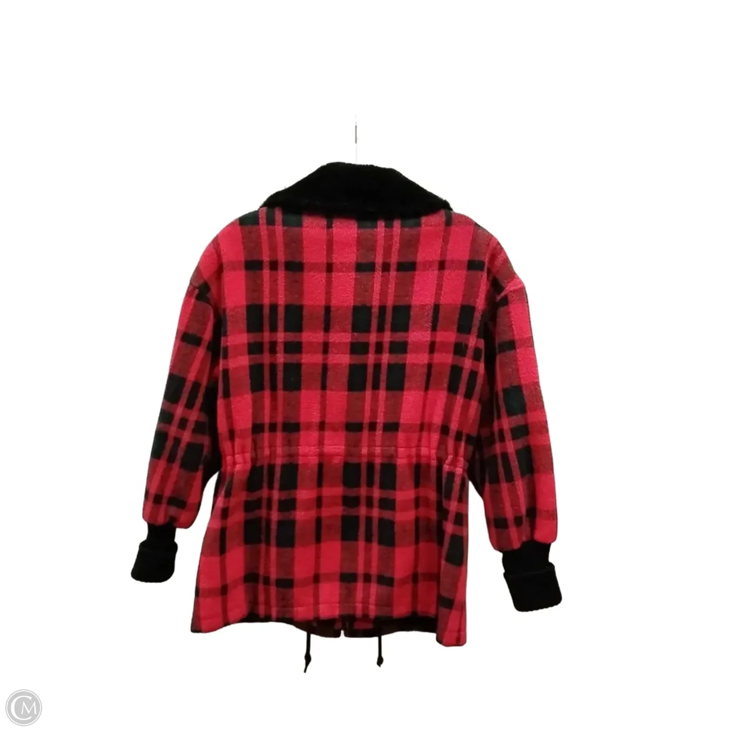 Coat Peacoat By Clothes Mentor In Checkered Pattern, Size: S