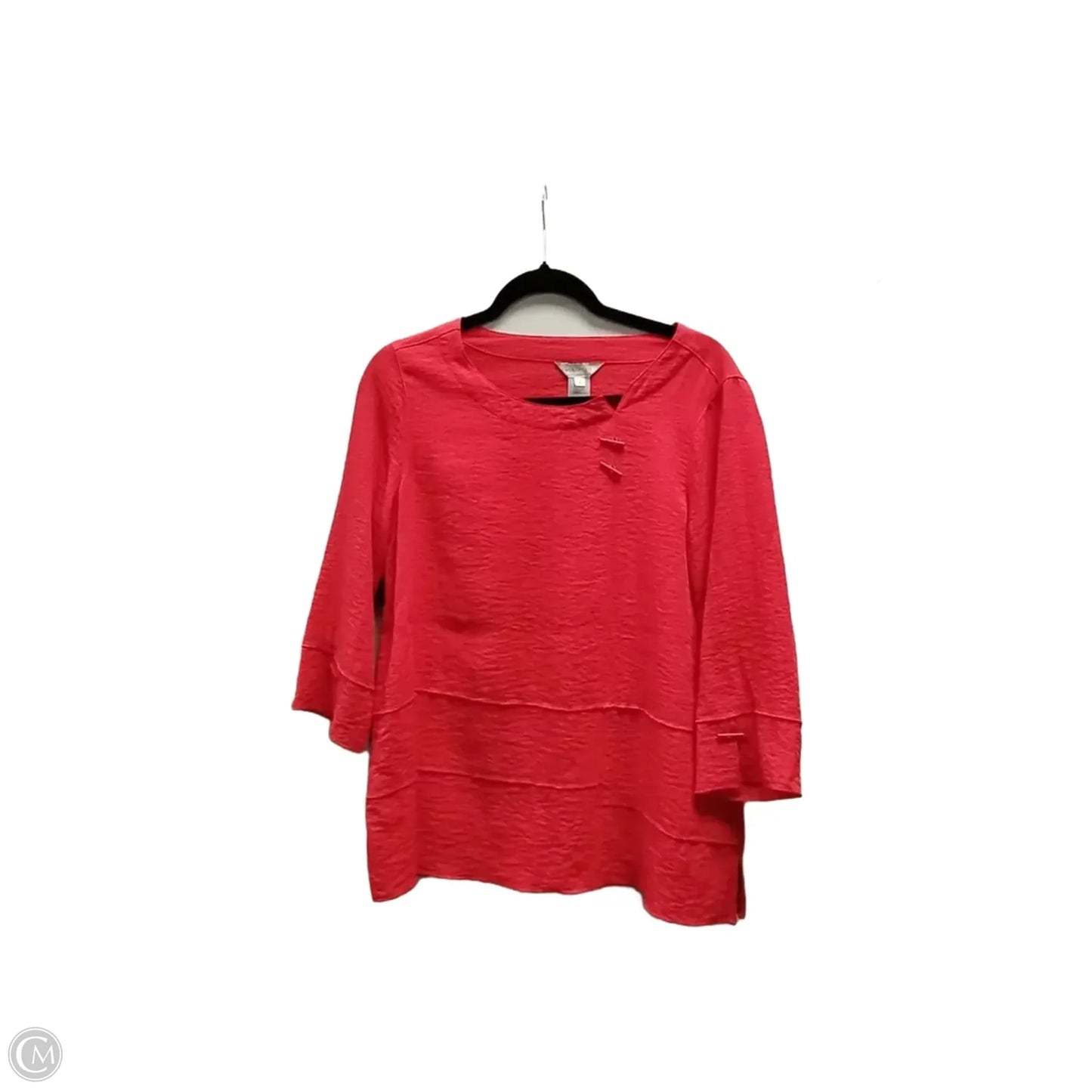 Blouse Long Sleeve By Multiples In Red, Size: S