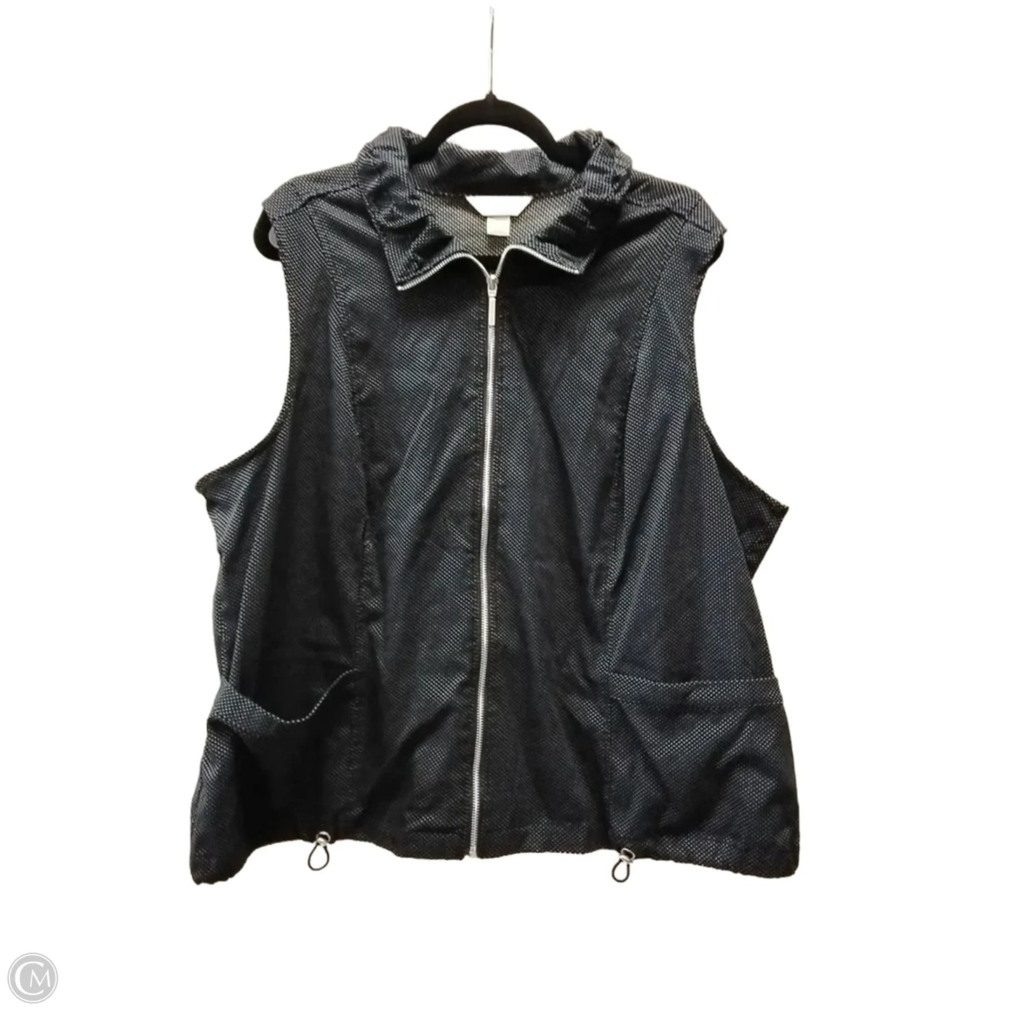 Blouse Sleeveless By Cj Banks In Polkadot Pattern, Size: 2x