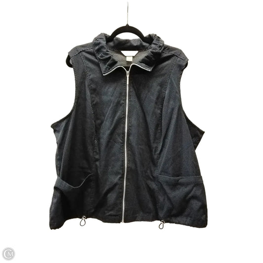 Blouse Sleeveless By Cj Banks In Polkadot Pattern, Size: 2x