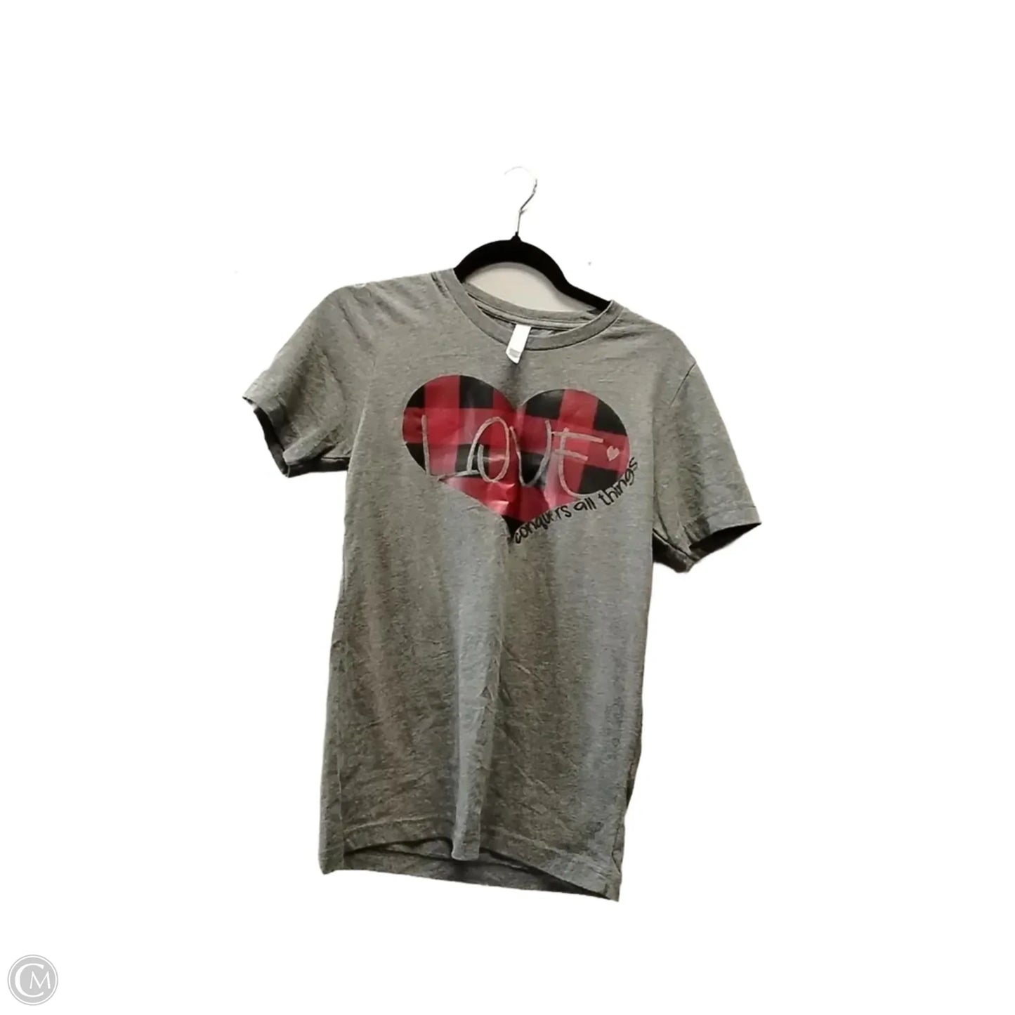 Top Short Sleeve Basic By Canvas In Grey, Size: S