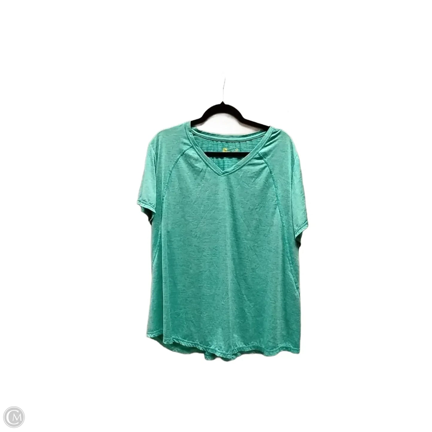 Athletic Top Short Sleeve By Xersion In Aqua, Size: 2x