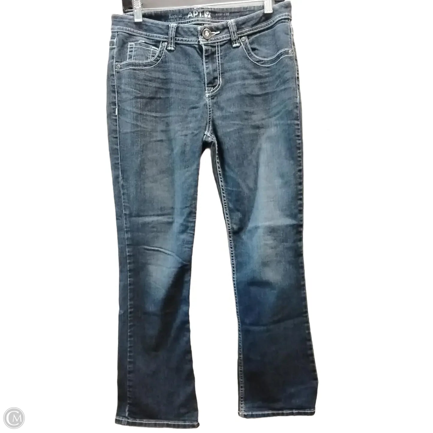 Jeans Boot Cut By Apt 9 In Blue Denim, Size: 10p