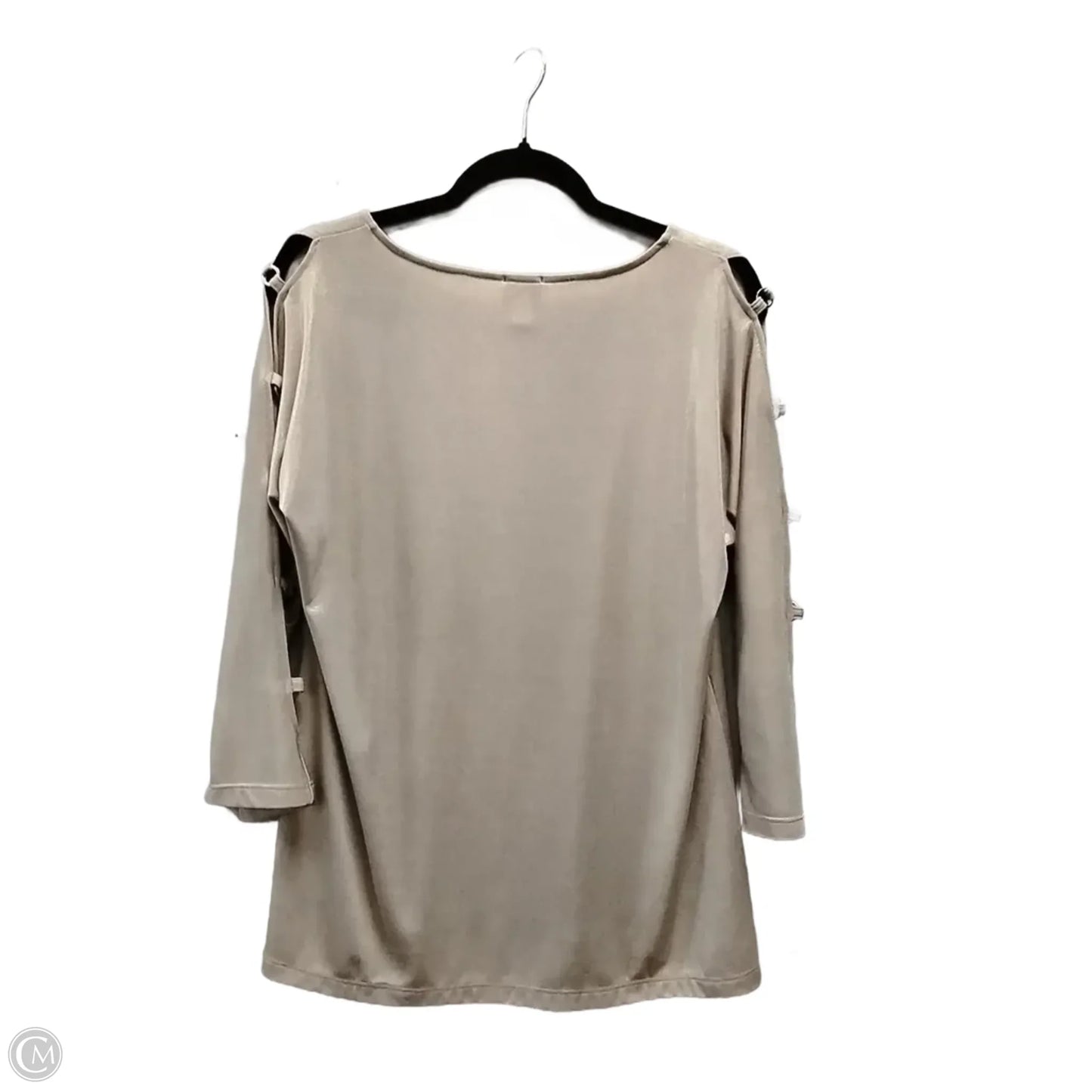 Blouse Long Sleeve By Chicos In Tan, Size: M