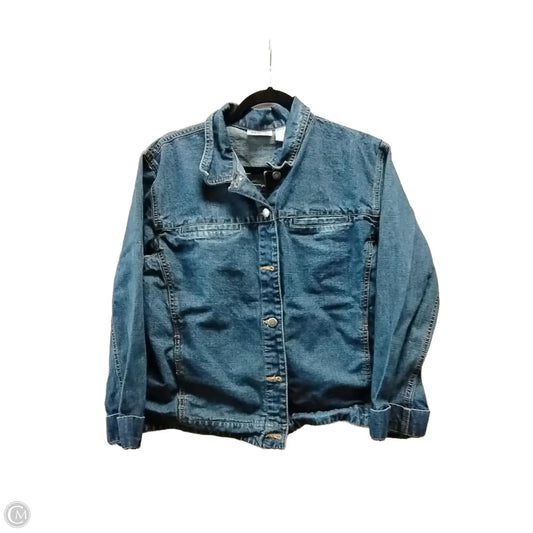 Jacket Denim By Chicos In Blue Denim, Size: L