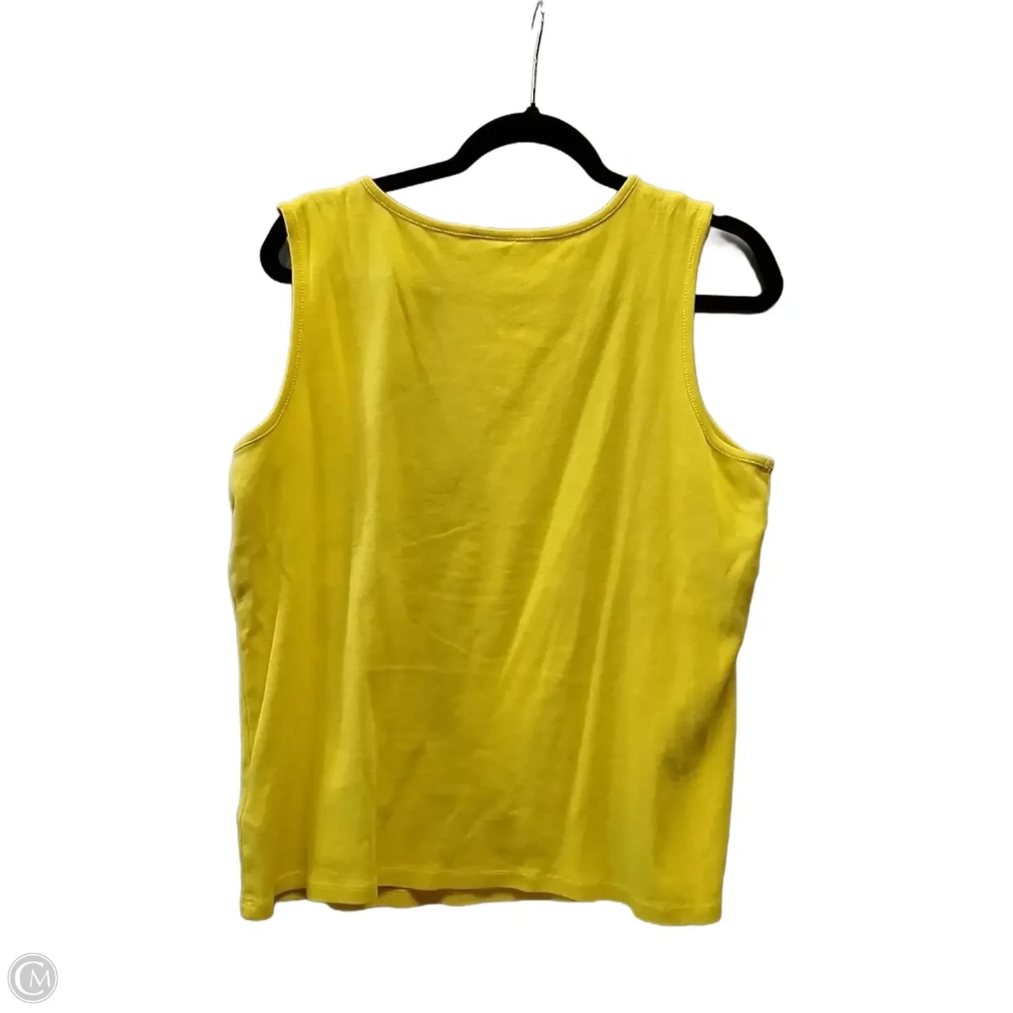 Top Sleeveless Basic By Rafaella In Yellow, Size: Xl