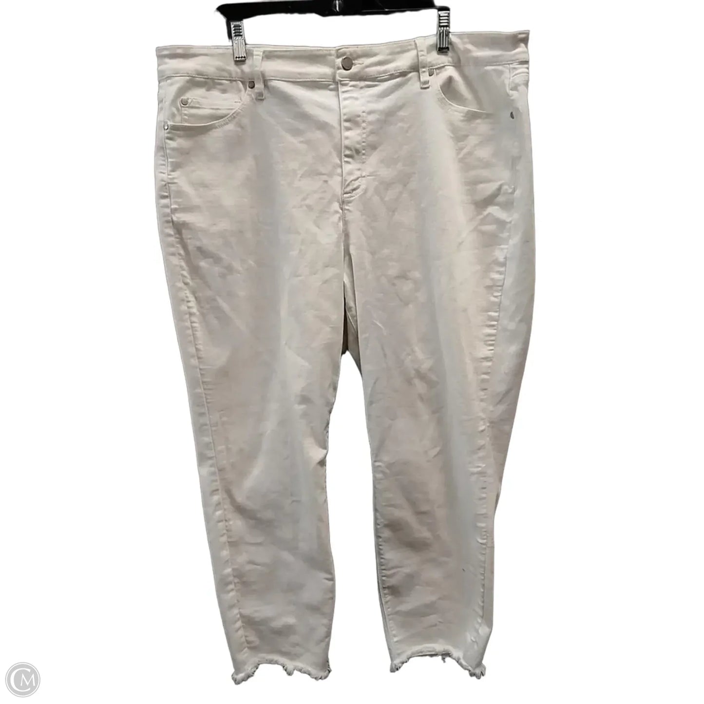 Jeans Cropped By Vince Camuto In White, Size: 22w