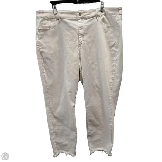 Jeans Cropped By Vince Camuto In White, Size: 22w