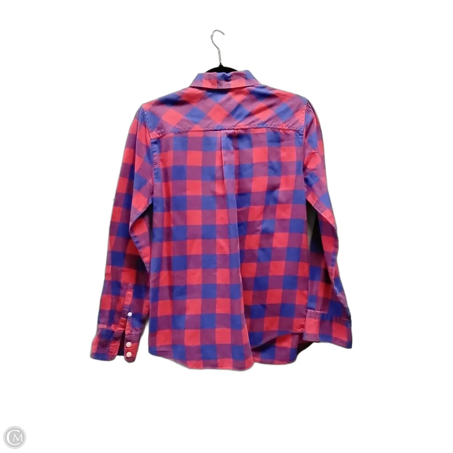 Top Long Sleeve By J. Crew In Checkered Pattern, Size: S