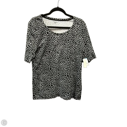 Top Short Sleeve Basic By Jones New York In Zebra Print, Size: Xl