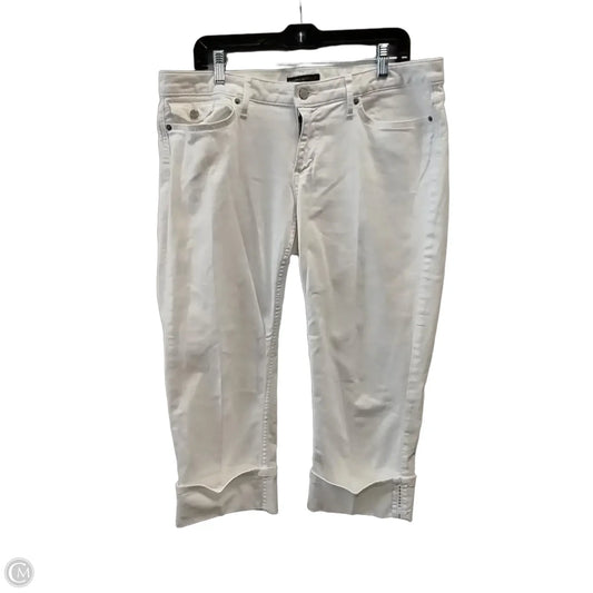 Jeans Cropped By Banana Republic In White, Size: 14