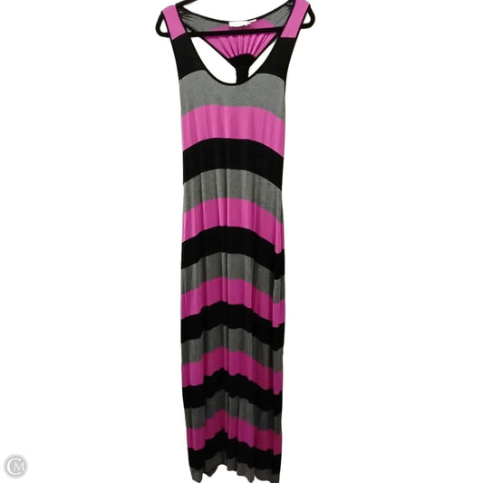 Dress Casual Maxi By Calvin Klein In Striped Pattern, Size: 14