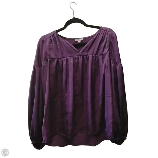 Top Long Sleeve By Vince Camuto In Purple, Size: M