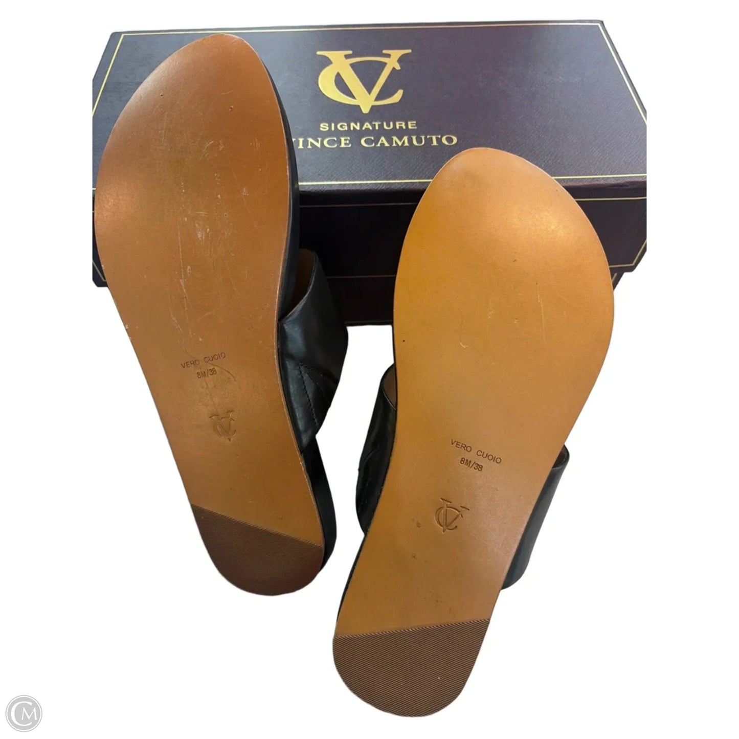 Sandals Flats By Vince Camuto In Black, Size: 8
