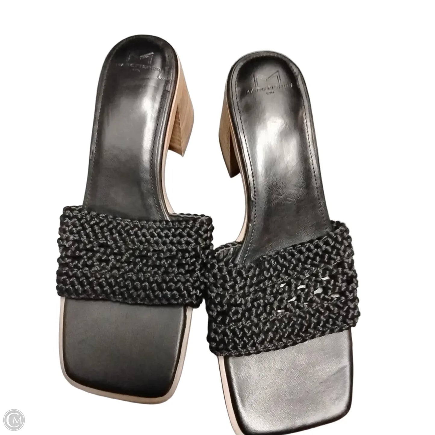 Sandals Heels Block By Marc Fisher In Black, Size: 9.5