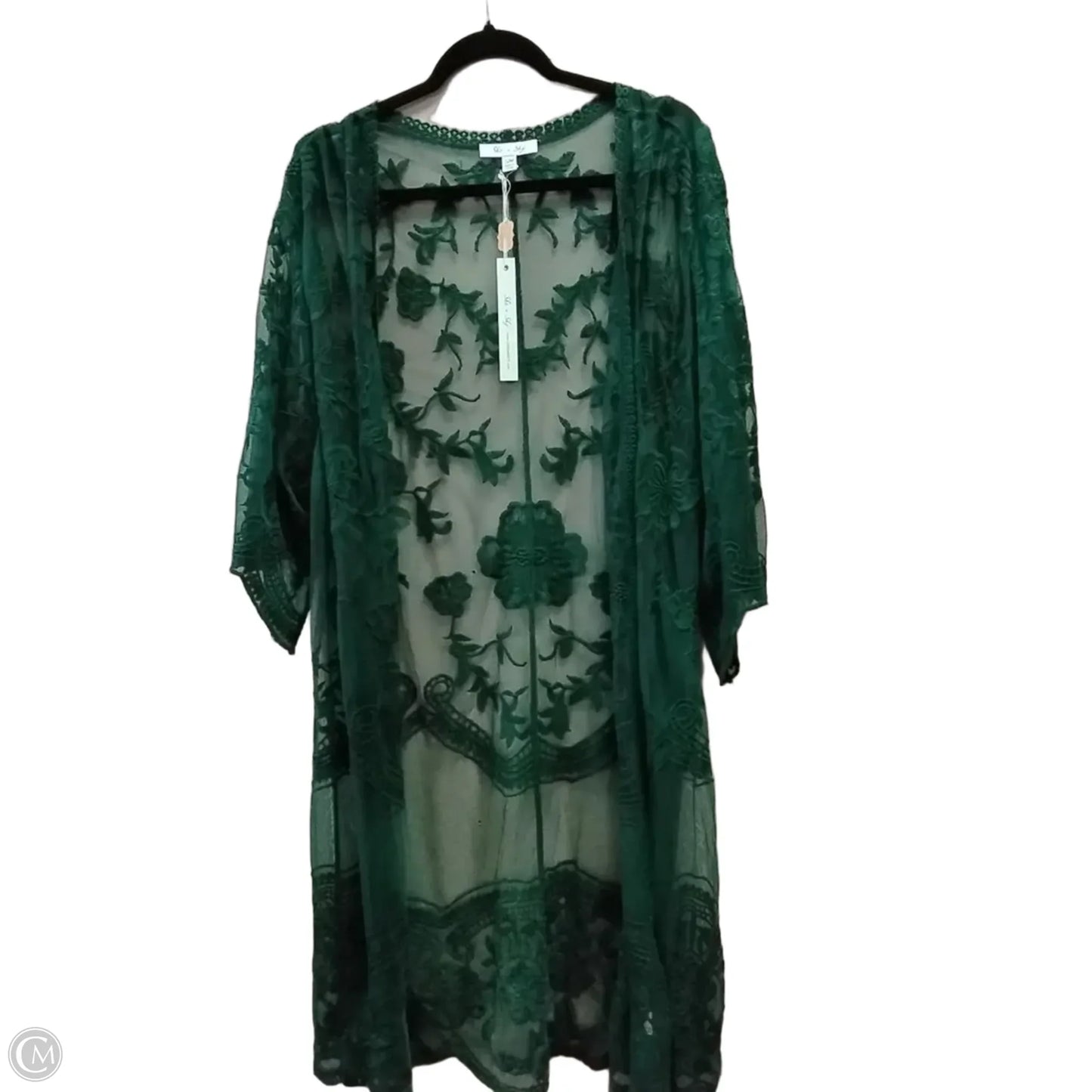 Shawl By She + Sky In Green, Size: S