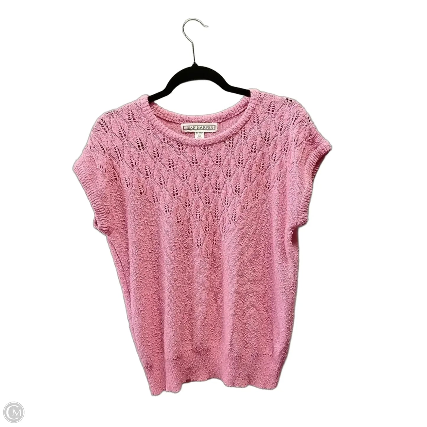Sweater Short Sleeve By Cme In Pink, Size: L