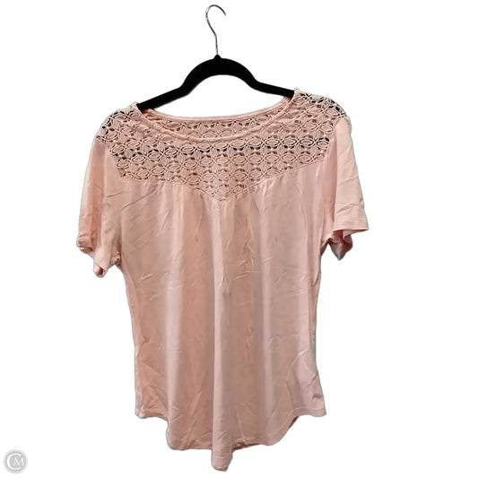 Top Short Sleeve By Old Navy In Peach, Size: L