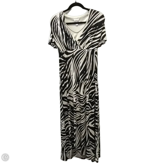 Dress Casual Maxi By Chicos In Zebra Print, Size: 10