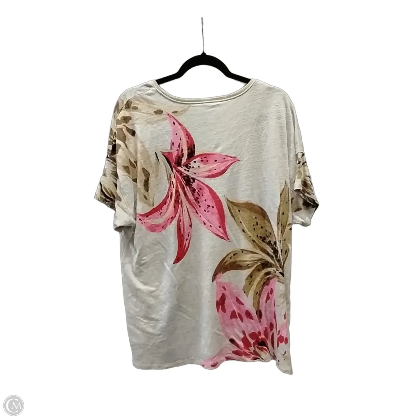 Top Short Sleeve By Chicos In Floral Print, Size: Xl