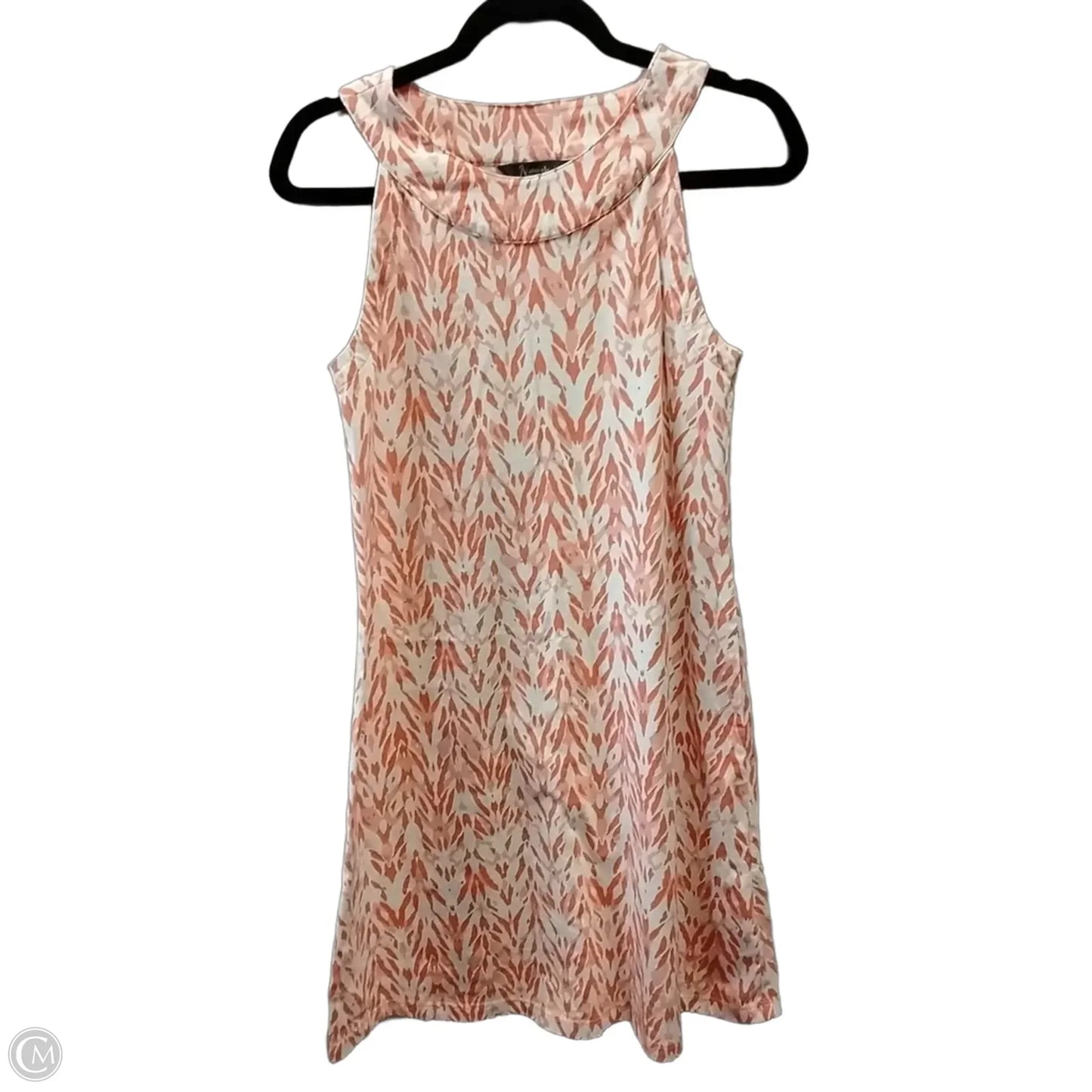 Dress Casual Midi By Natural Reflections In Orange & White, Size: 4
