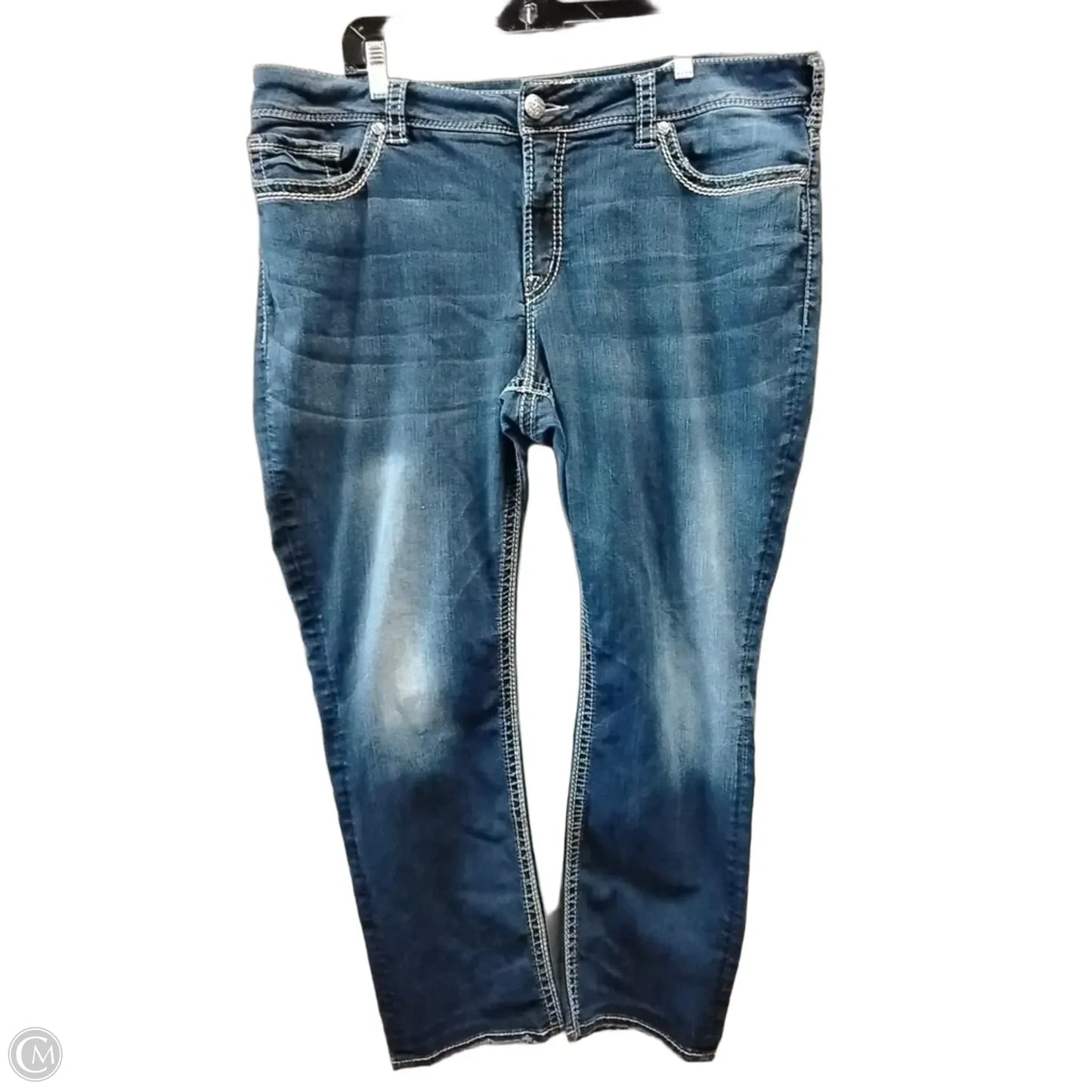 Jeans Straight By Silver In Blue Denim, Size: 22