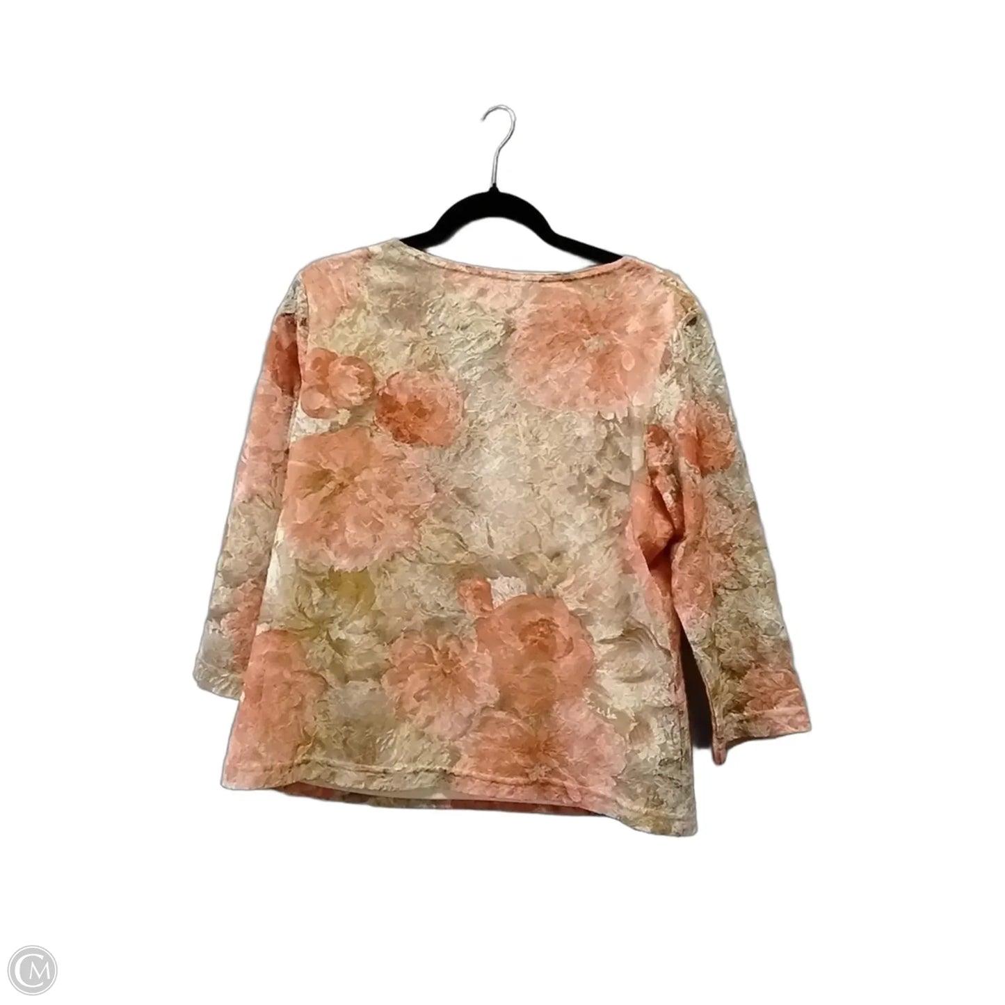 Top Long Sleeve By Coldwater Creek In Peach, Size: L