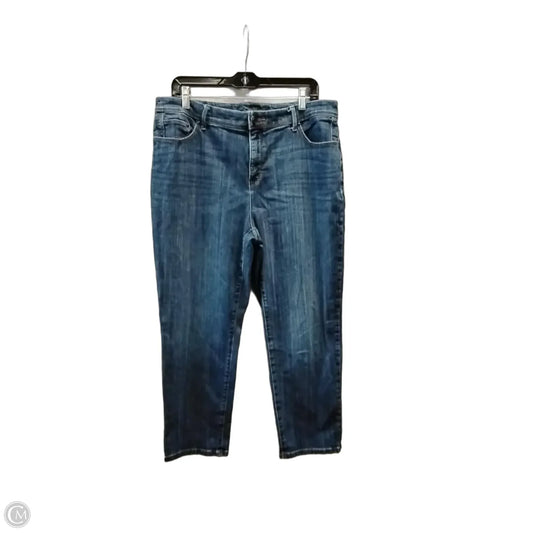 Jeans Cropped By Chicos In Blue Denim, Size: 14