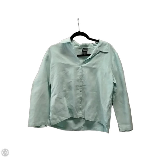Blouse Long Sleeve By Eileen Fisher In Teal, Size: S