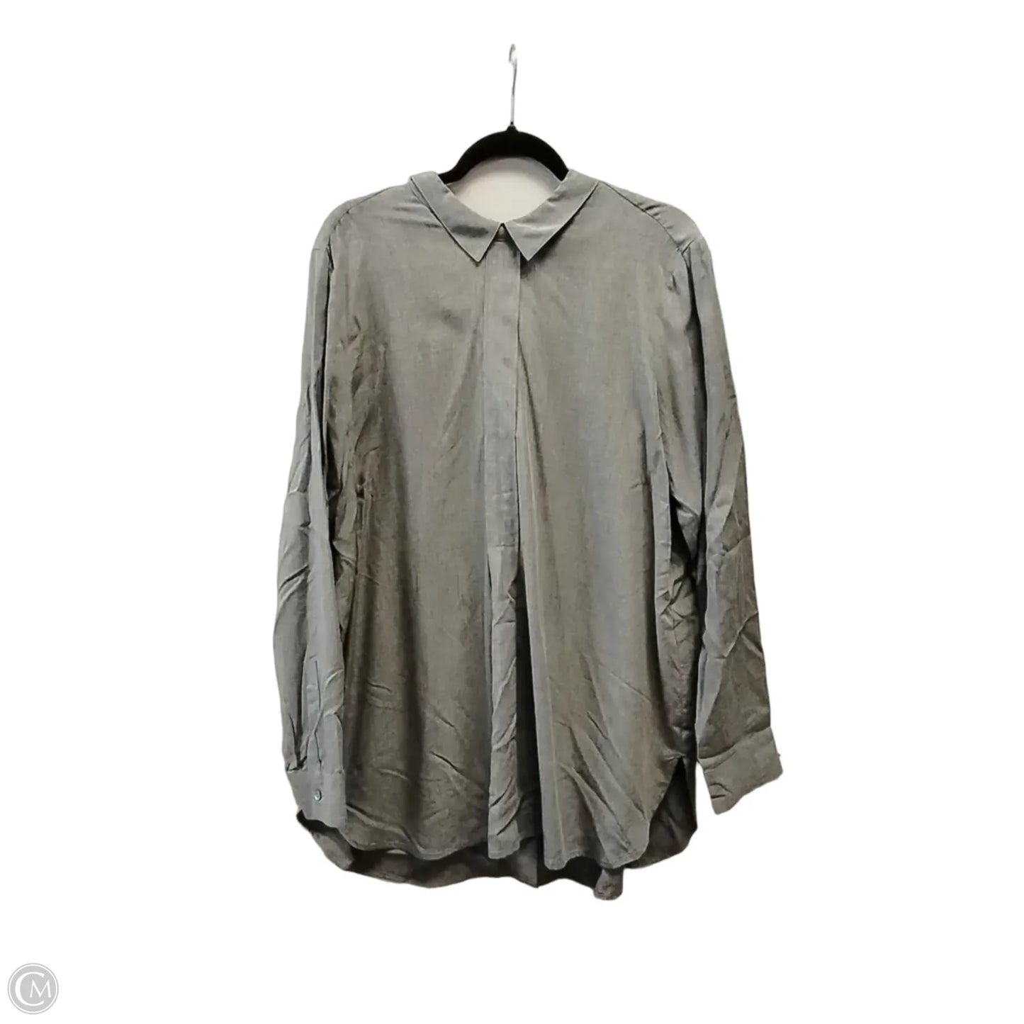 Blouse Long Sleeve By J. Jill In Grey, Size: L